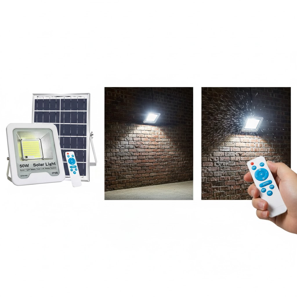 solárne led bodové svietidlo 50w s diaľkovým ovládaním | ip66 | solárne led bodové svietidlo 50w s diaľkovým ovládaním | ip66 |