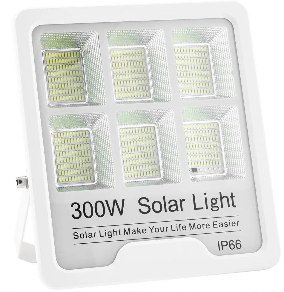 solárne led bodové svietidlo 300w s diaľkovým ovládaním panelov | ip66 studená biela solárne led bodové svietidlo 300w s diaľkovým ovládaním panelov | ip66 studená biela